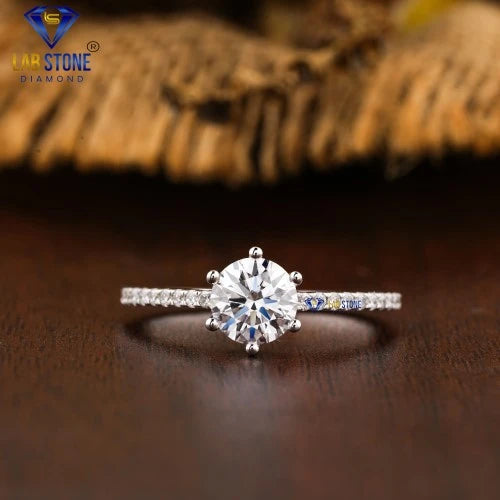 1.172 + Carat Round Cut Diamond Ring, Engagement Ring, Wedding Ring, E Color, VVS2-VS2 Clarity