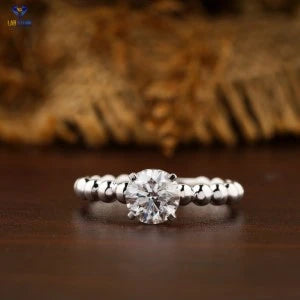 0.98+ Carat Round Brilliant Cut Diamond Ring, Engagement Ring, Wedding Ring, E Color, VVS2-VS2 Clarity