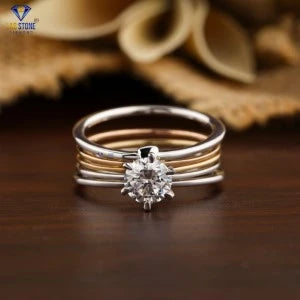 0.93+ Carat Round Brilliant Cut Diamond Ring, Engagement Ring, Wedding Ring, E Color, VVS2-VS2 Clarity