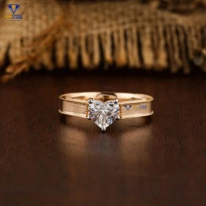 1.22+ Carat Heart Cut Diamond Ring, Engagement Ring, Wedding Ring, E Color, VVS2-VS2 Clarity