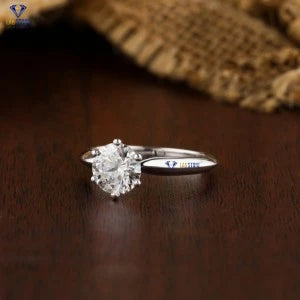 1.20+ Carat Round Brilliant Cut Diamond Ring, Engagement Ring, Wedding Ring, E Color, VVS2-VS2 Clarity