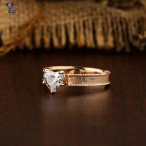 1.22+ Carat Heart Cut Diamond Ring, Engagement Ring, Wedding Ring, E Color, VVS2-VS2 Clarity