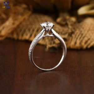 1.37+ Carat Round Cut Diamond Ring, Engagement Ring, Wedding Ring, E Color, VVS2-VS2 Clarity