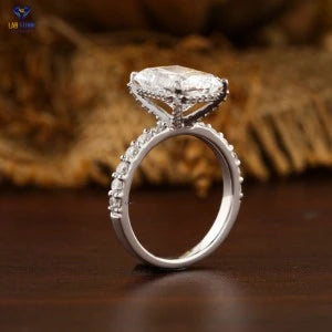 3.90+ Carat Radiant & Round Cut Diamond Ring, Engagement Ring, Wedding Ring, E Color, VVS2-VS2 Clarity