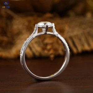 0.98+ Carat Round Brilliant Cut Diamond Ring, Engagement Ring, Wedding Ring, E Color, VVS2-VS2 Clarity