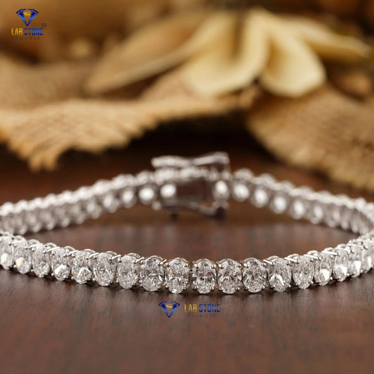 8.40 + Carat Oval Cut Diamond Bracelet, Tennis Bracelet, White Gold, Engagement Bracelet, Wedding Bracelet, E Color, VVS2-VS2 Clarity