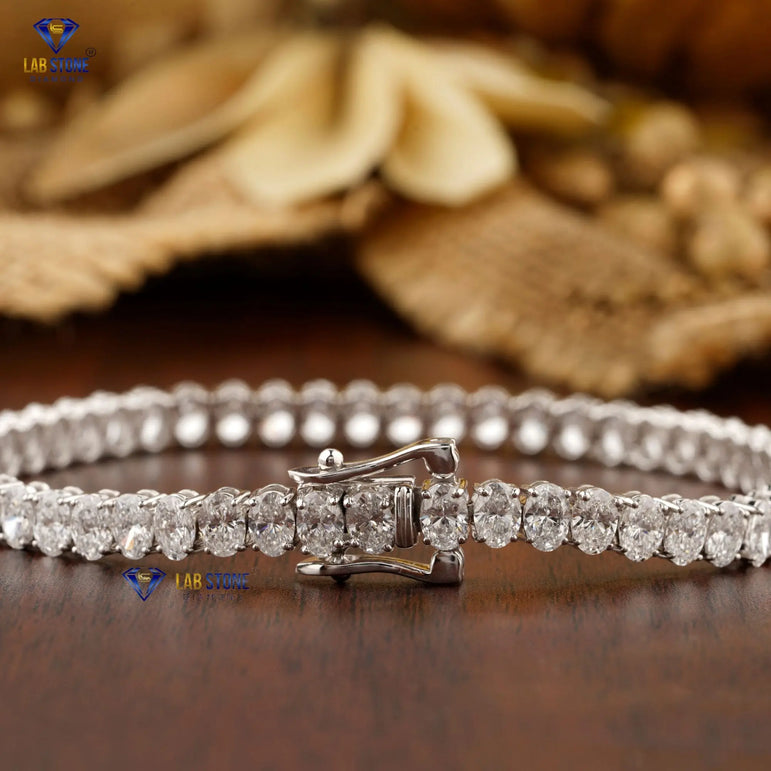 8.40 + Carat Oval Cut Diamond Bracelet, Tennis Bracelet, White Gold, Engagement Bracelet, Wedding Bracelet, E Color, VVS2-VS2 Clarity