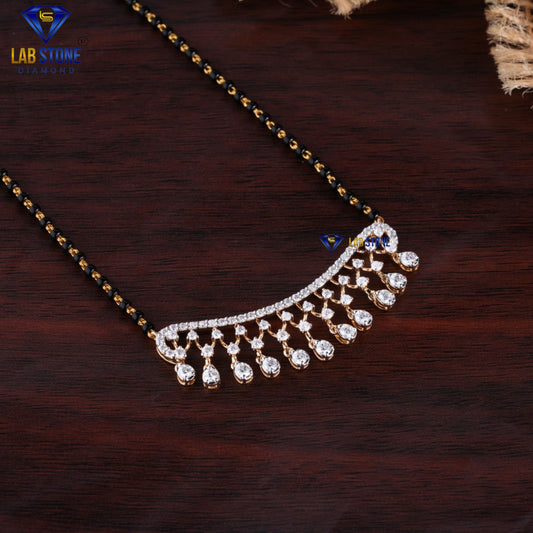 1.09 + Carat Round Cut Diamond Mangalsutra, Engagement Mangalsutra, Wedding Mangalsutra, E Color, VVS2-VS2 Clarity