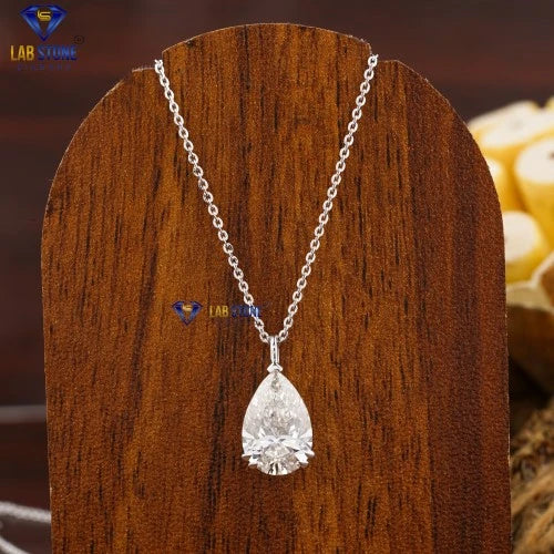 2.55+ Carat Pear Cut Diamond Pendant, Engagement Pendant, Wedding Pendant, E Color, VVS2-VS2 Clarity