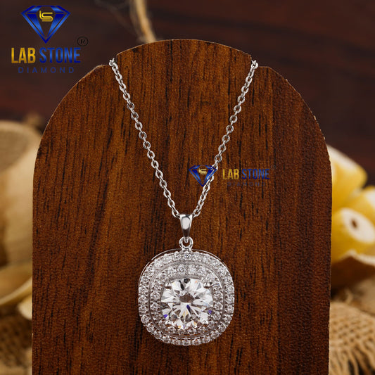 8.17 + Carat Round Brilliant Cut Diamond Pendant And Earring, Engagement Pendant And Earring, Wedding Pendant And Earring, E Color, VVS2-VS2 Clarity