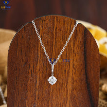 0.30  + Carat Round Brilliant Cut Diamond Pendant With Chain ,White Gold, Engagement Pendant, Wedding Pendant, E Color, VVS2-VS2 Clarity