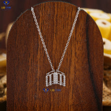 0.15  + Carat Round Brilliant Cut Diamond Pendant With Chain, White Gold, Engagement Pendant, Wedding Pendant, E Color, VVS2-VS2 Clarity