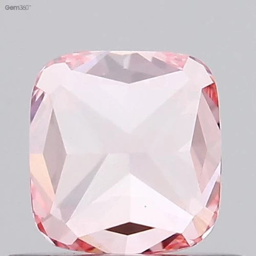 0.64ct Labgrown Diamonds, Cushion, CVD Diamond, Colour Fancy Vivid Pink, Clarity VS2, Labstonejewel