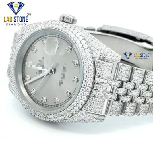 17.00 TDW Round Brilliant Cut Diamond | Diamond Watch | Moissanite Diamond | Luxury Watch