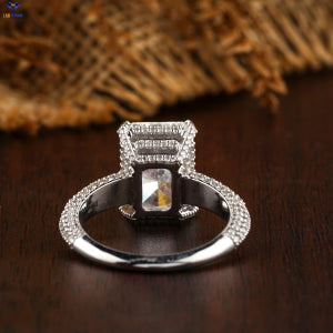 6.21+ Carat Radiant & Round Cut Diamond Ring, Engagement Ring, Wedding Ring, E Color, VVS2-VS2 Clarity