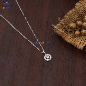 0.318 + Carat Round Brilliant Cut Diamond Pendant With Chian , White Gold, Engagement Pendant, Wedding Pendant, E Color, VVS2-VS2 Clarity