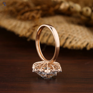 2.99+ Carat Round Cut Diamond Ring, Engagement Ring, Wedding Ring, E Color, VVS2-VS2 Clarity