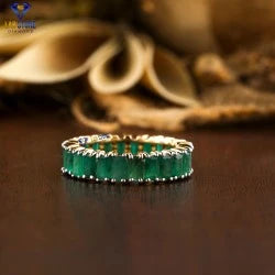 5.00+ Carat F.G.Emerald Gem Stone Ring, Engagement Ring, Wedding Ring, E Color, VVS2-VS2 Clarity