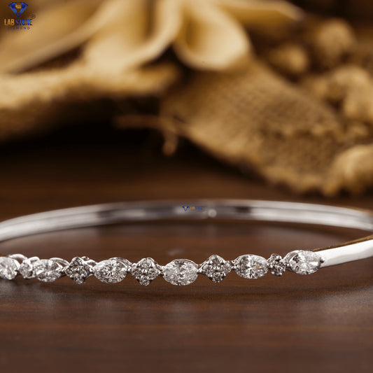 0.95 + Carat Oval & Round Brilliant Cut Diamond, Diamond Bracelet ,White Gold ,Engagement Bracelet, Wedding Bracelet, E Color, VVS2-VS2 Clarity