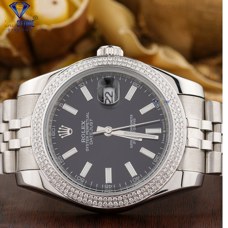 1.72 TDW Round Brilliant Cut Diamond | Diamond Watch | Moissanite Diamond | Luxury Watch