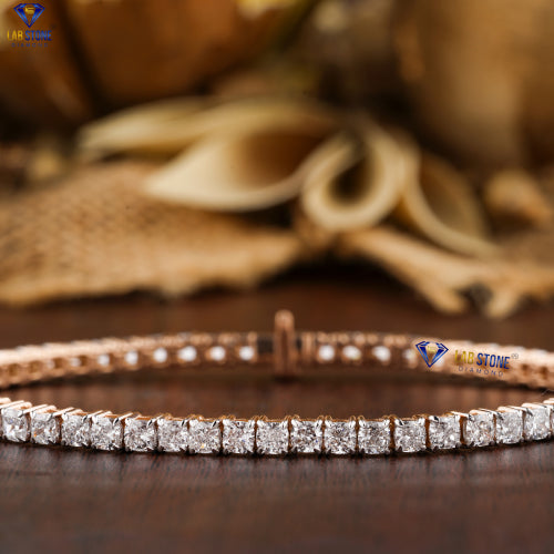 6.60+ Carat Cushion Cut Diamond Tennis Bracelet, Engagement Bracelet, Wedding Bracelet, E Color, VVS2-VS2 Clarity