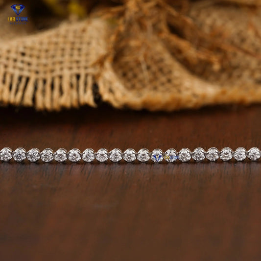 1.94 + Carat Round Cut Diamond, Tennis Bracelet, White Gold, Engagement Bracelet, Wedding Bracelet, E Color, VVS2-VS2 Clarity