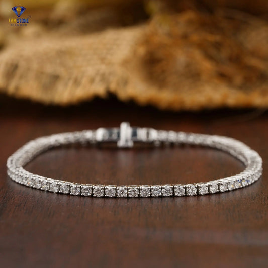 1.80 + Carat Round Brilliant Cut Diamond ,Tennis Bracelet , White Gold , Engagement Bracelet, Wedding Bracelet, E Color, VVS2-VS2 Clarity