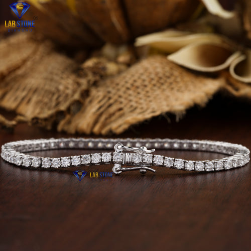 8.84 + Carat  Round Cut Diamond Bracelet, White Gold, Tennis Bracelet, Engagement Bracelet, Wedding Bracelet, E Color, VVS2-VS2 Clarity