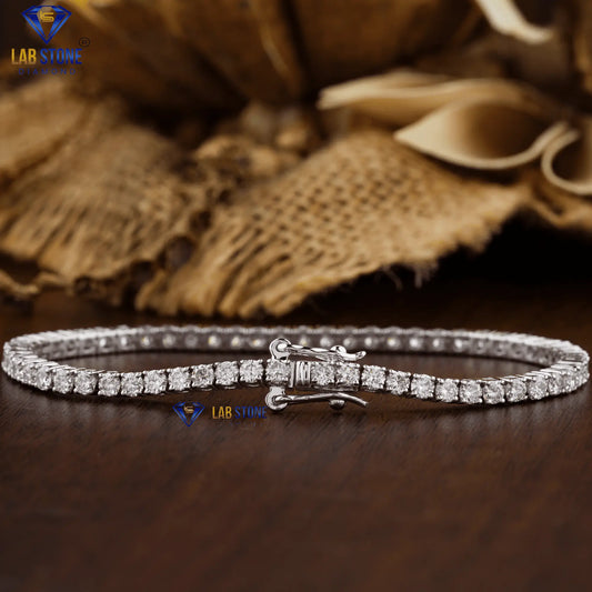 1.82 + Carat Round Brilliant Cut Diamond ,Tennis Bracelet, Square setting ,White Gold , Engagement Bracelet, Wedding Bracelet, E Color, VVS2-VS2 Clarity