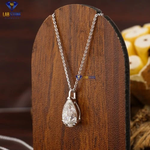 2.55+ Carat Pear Cut Diamond Pendant, Engagement Pendant, Wedding Pendant, E Color, VVS2-VS2 Clarity