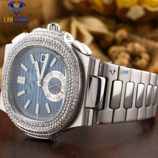 2.57 TDW Round Brilliant Cut Diamond | Diamond Watch | Moissanite Diamond | Luxury Watch