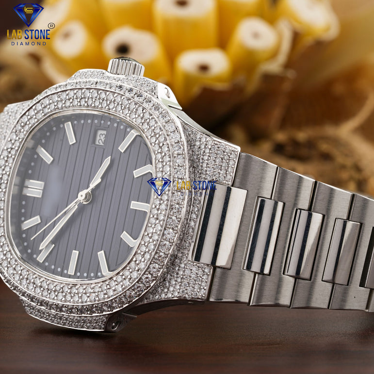 4.11 TDW Round Brilliant Cut Diamond | Diamond Watch | Moissanite Diamond | Luxury Watch