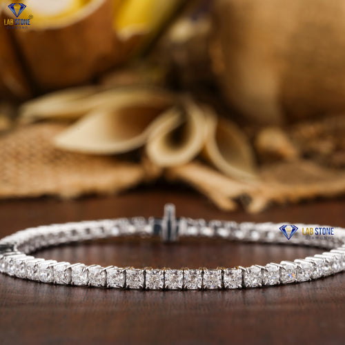 6.60+ Carat Cushion Cut Diamond Tennis Bracelet, Engagement Bracelet, Wedding Bracelet, E Color, VVS2-VS2 Clarity