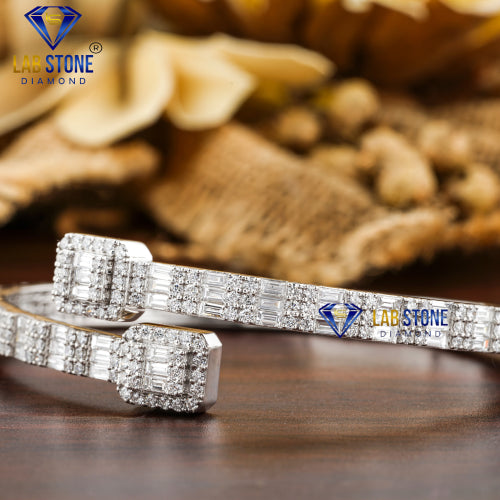 4.75 + Carat Baguette & Round Cut Diamond,  Bracelet, White Gold, Engagement Bracelet, Wedding Bracelet, E Color, VVS2-VS2 Clarity