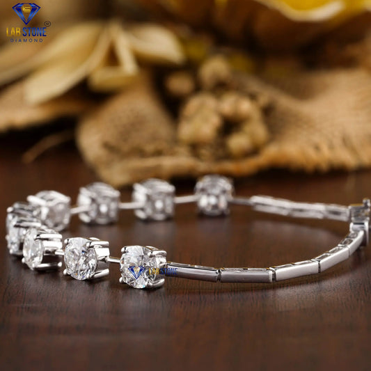 9.00 + Carat Round Brilliant Cut Diamond, Diamond Bracelet, White Gold, Engagement Bracelet, Wedding Bracelet, E Color, VVS2-VS2 Clarity