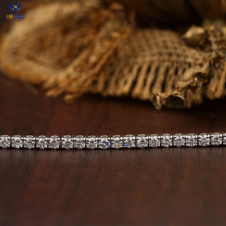 4.80 + Carat Round Cut Diamond ,Tennis Bracelet, White Gold, Engagement Bracelet, Wedding Bracelet, E Color, VVS2-VS2 Clarity