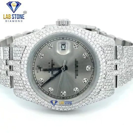 17.00 TDW Round Brilliant Cut Diamond | Diamond Watch | Moissanite Diamond | Luxury Watch