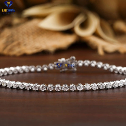 2.915 + Carat Round Brilliant Cut Diamond ,Tennis Bracelet , White Gold , Engagement Bracelet, Wedding Bracelet, E Color, VVS2-VS2 Clarity