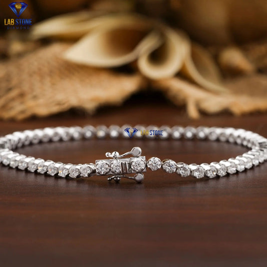 2.915 + Carat Round Brilliant Cut Diamond ,Tennis Bracelet , White Gold , Engagement Bracelet, Wedding Bracelet, E Color, VVS2-VS2 Clarity