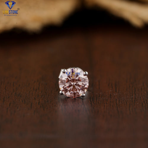 0.82+ Carat F.P. Round Cut Diamond Earring, Engagement Earring, Wedding Earring, E Color, VVS2-VS2 Clarity