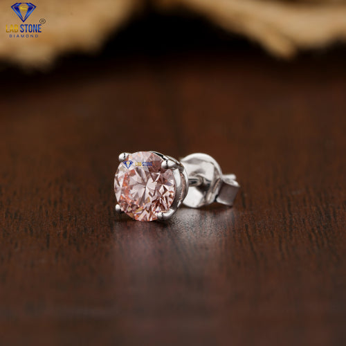 0.82+ Carat F.P. Round Cut Diamond Earring, Engagement Earring, Wedding Earring, E Color, VVS2-VS2 Clarity