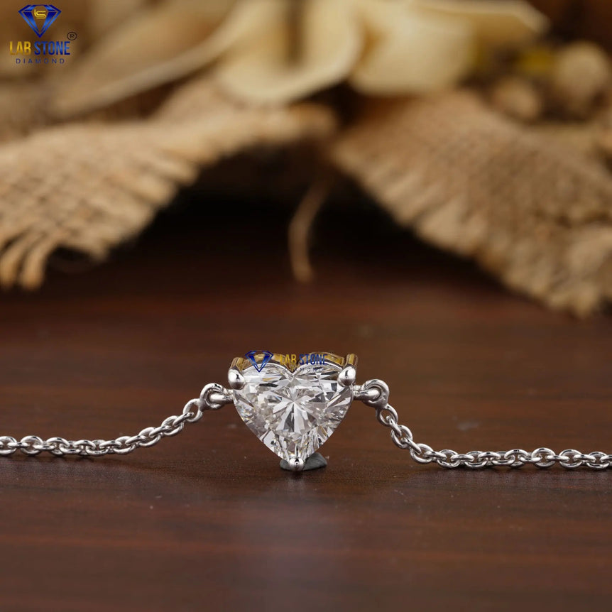 3.09 + Carat Heart Cut Diamond, Diamond Bracelet, White Gold, Engagement Bracelet, Wedding Bracelet, E Color, VVS2-VS2 Clarity