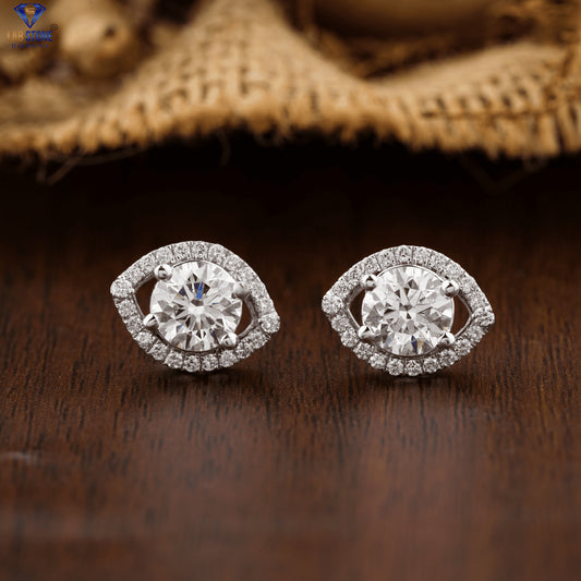 2.543+ Carat Round Cut Diamond Earring, Engagement Earring, Wedding Earring, E Color, VVS2-VS2 Clarity