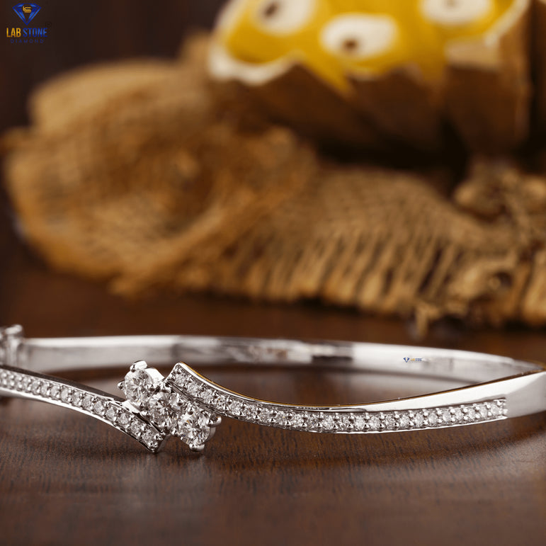 1.053 + Carat Round Brilliant Cut Diamond, Diamond Bracelet , White Gold ,  Engagement Bracelet, Wedding Bracelet, E Color, VVS2-VS2 Clarity