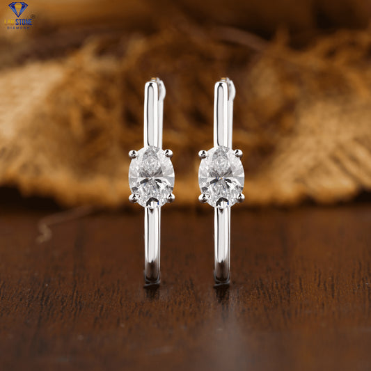 1.00 +Carat Oval Cut Diamond Earring , White Gold , Labgrown Diamond , Engagement Earring, Wedding Earring, E Color, VVS2-VS2 Clarity