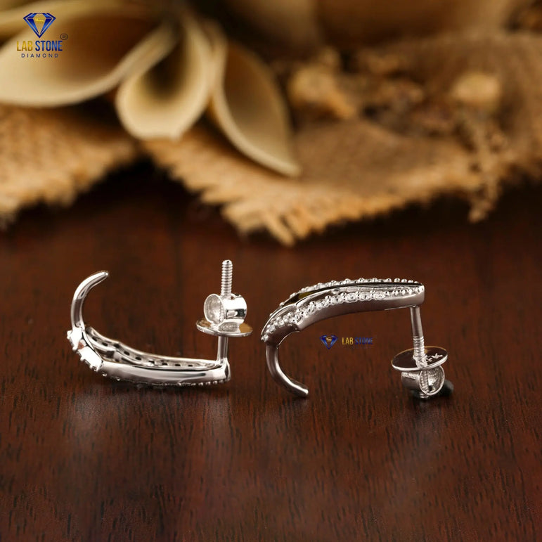 0.432 +Carat Round Cut Diamond Earring, White Gold , Engagement Earring, Wedding Earring, E Color, VVS2-VS2 Clarity