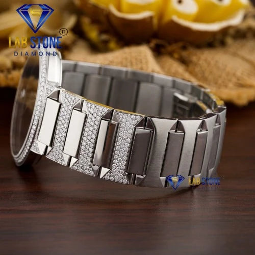 3.40 TDW Round Brilliant Cut | Diamond Watch | Moissanite Diamond | Luxury Watch