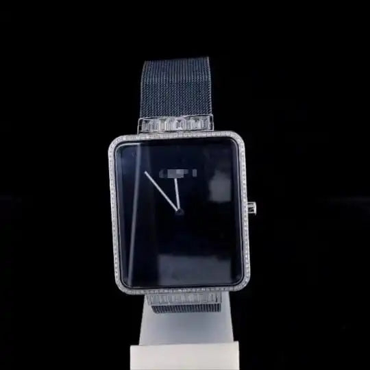 2.31 TDW Round and Baguette Cut Diamond | Diamond Watch | Moissanite Diamond | Luxury Watch