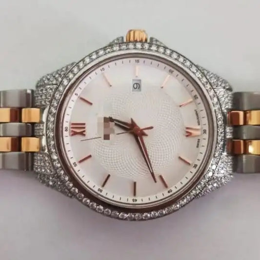 2.85 TDW Round Brilliant Cut | Diamond Watch | Moissanite Diamond | Luxury Watch