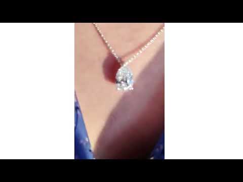 2.55+ Carat Pear Cut Diamond Pendant, Engagement Pendant, Wedding Pendant, E Color, VVS2-VS2 Clarity